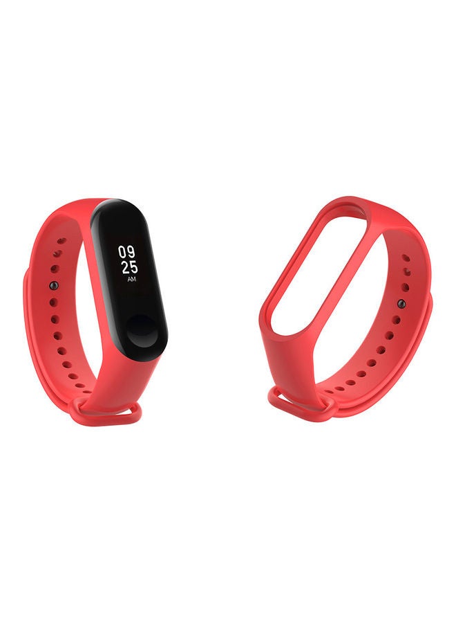 Replacement Watch Strap For Xiaomi Miband 3 Smart Bracelet Rose Red - Image 1