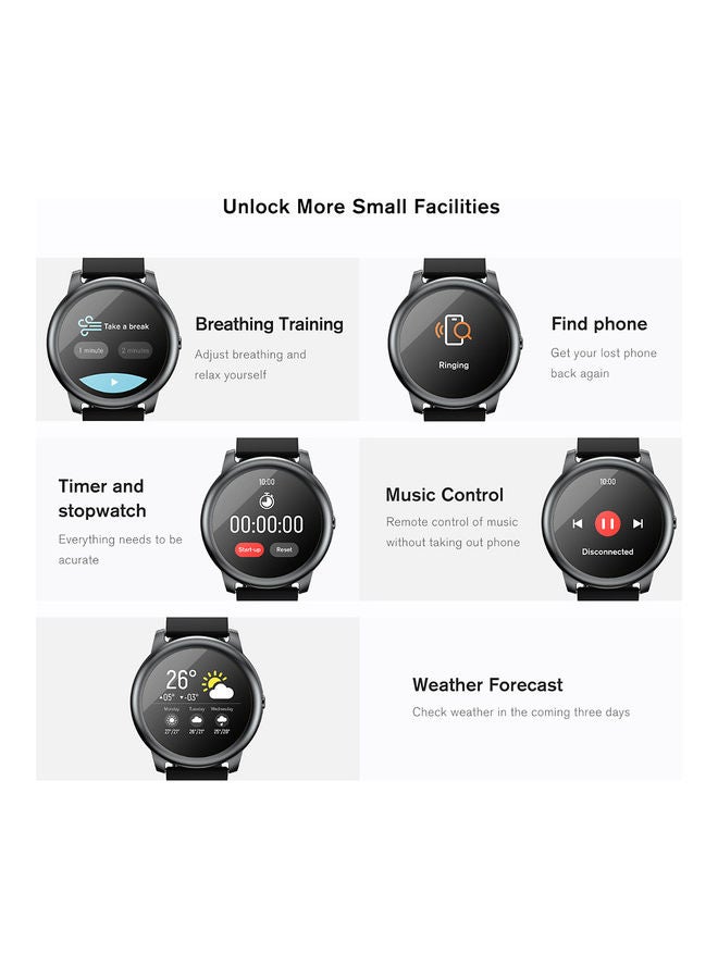 Haylou - Waterproof Multi-Functional Global Version Smart Watch Black - Image 1