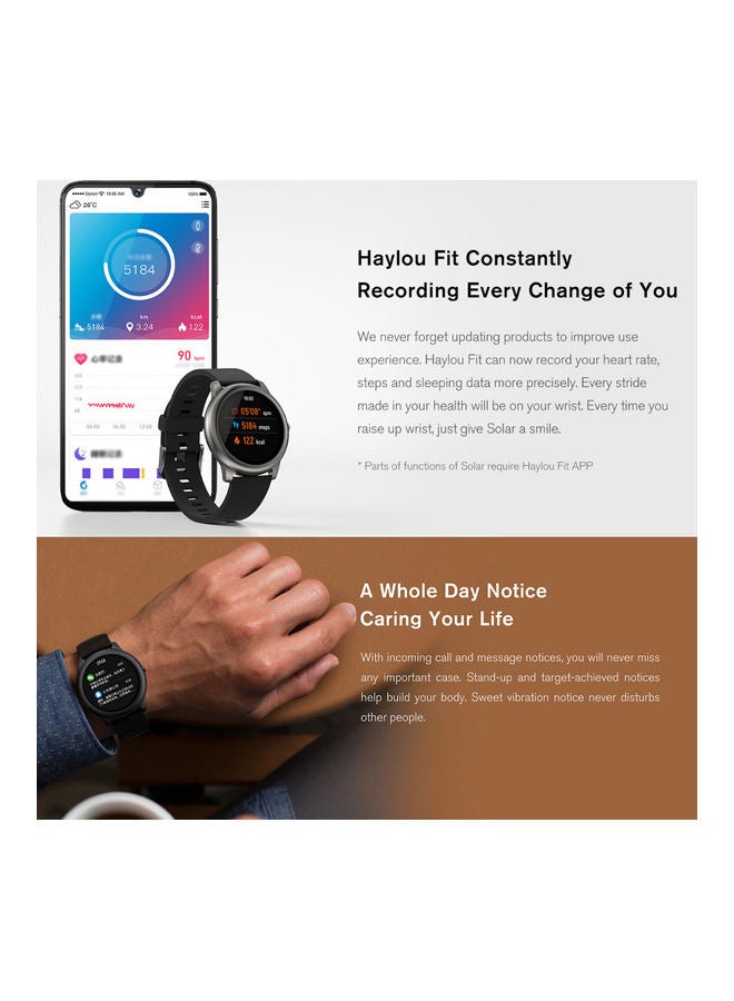 Haylou - Waterproof Multi-Functional Global Version Smart Watch Black - Image 1