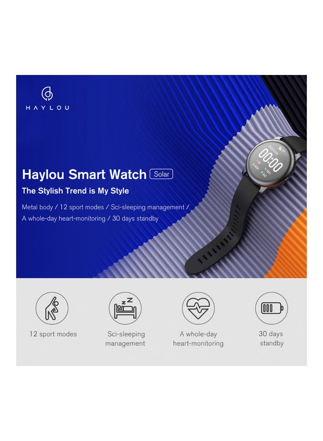 Haylou - Waterproof Multi-Functional Global Version Smart Watch Black - Image 1
