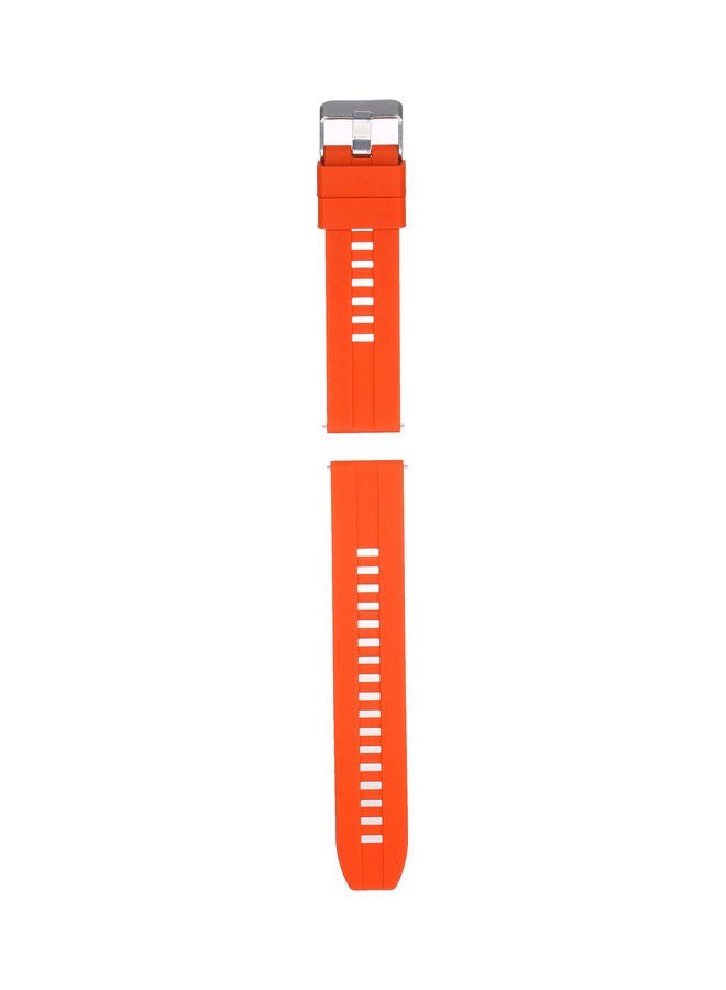 Silicone Replacement Watch Strap For Traditional/Smart Watch 22mm Orange - Image 2