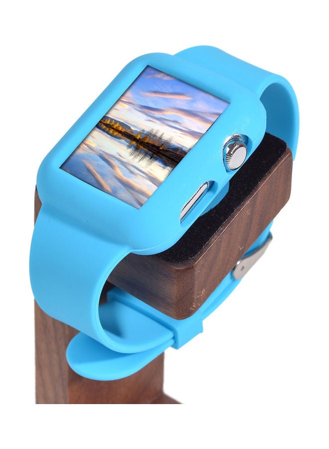 Generic - Stylish Design Ultra-Thin Silicon Strap Replacement For Apple Watch Blue - Image 1