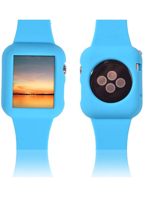 Stylish Design Ultra-Thin Silicon Strap Replacement For Apple Watch Blue