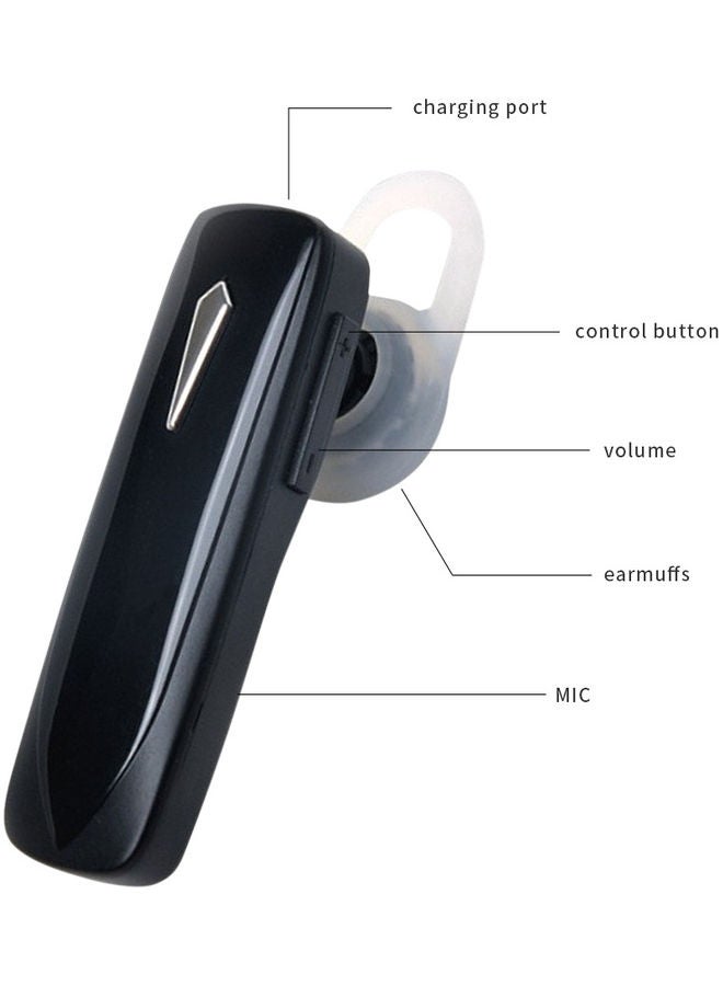 Generic - Wirelessly Handsfree with Microphone Noise Cancelling Mics Black - Image 1