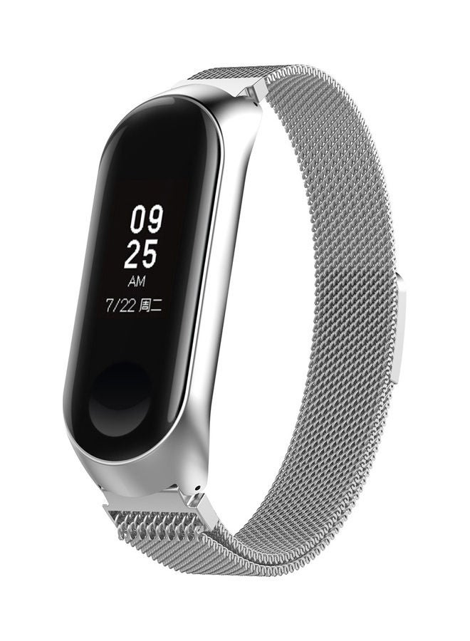 Metal Replacement Watch Strap For Xiaomi Mi Band 3 Silver - Image 2