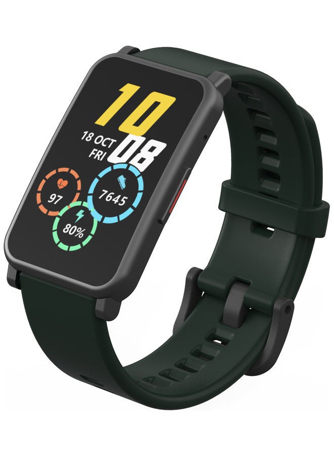 Soft Silicone Watch Strap Replacement For Honor Watch ES-20mm Dark Green - Image 1