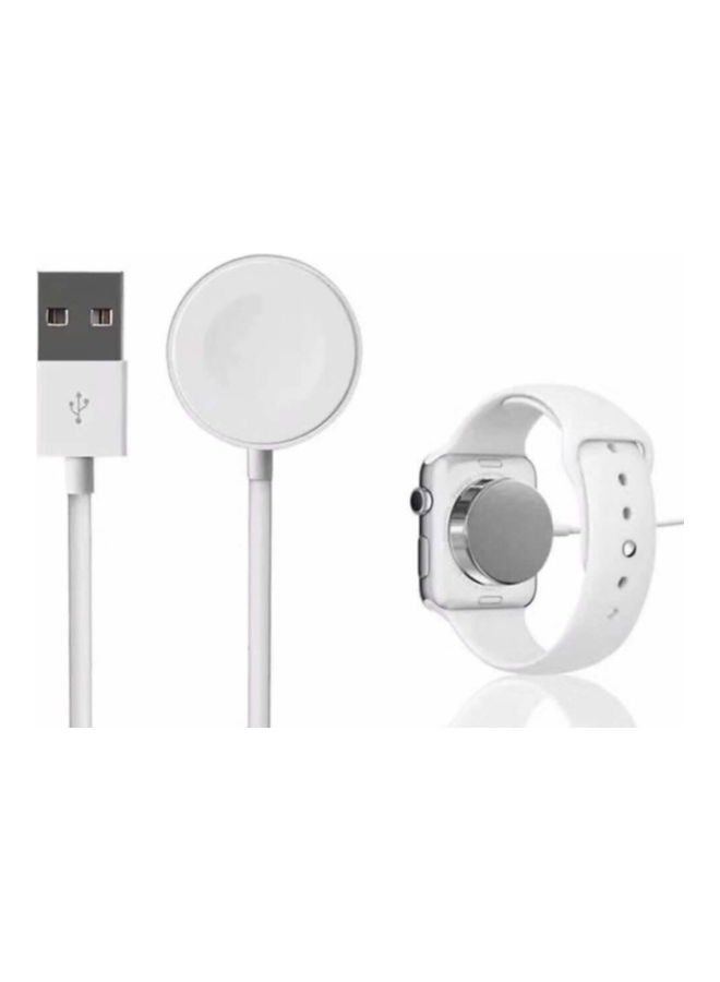 Wireless Charger for Apple Watch Series 1 2 3 White - Image 2