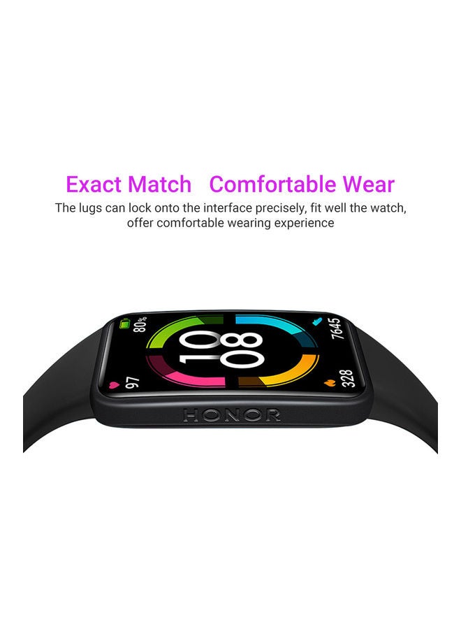 سوار بديل من البولي يوريثان الحراري لساعة هونر باند 6 أسود - Image 2