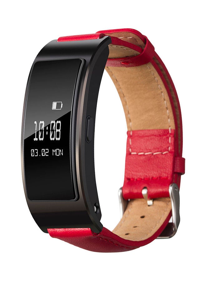 Genuine Leather Replacement Watch Strap For Huawei Red - Image 3