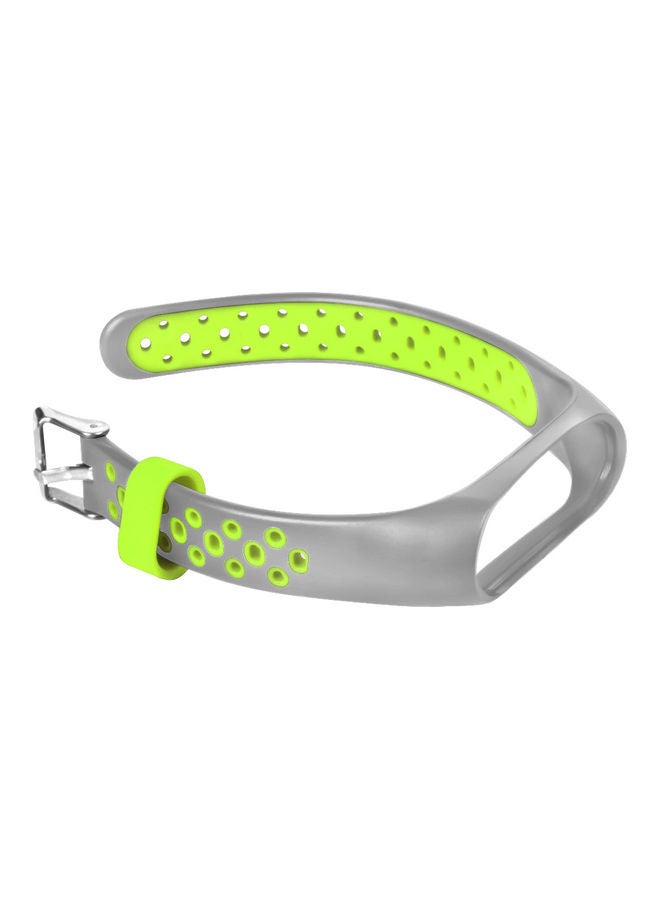 Air Vent Surface TPE Strap Replacement For Xiaomi Mi Band 3 Grey/Green - Image 5