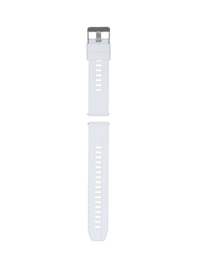 Silicone Replacement Watch Strap with Buckle For Traditional/Smart Watch 22mm White  - Image 2