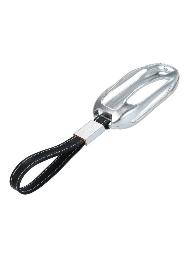 Aluminum Fob Cover Case with Key Chain for Tesla Model X - Image 1