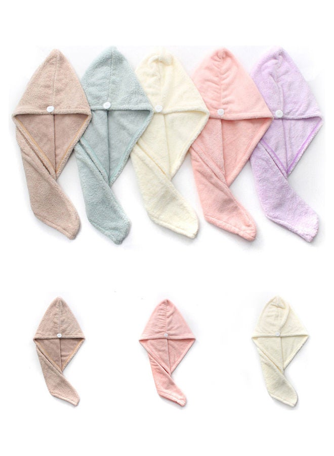 Generic 3-Piece Hair Washing Set with 2 Hair Towel Wraps Multicolour - Image 5