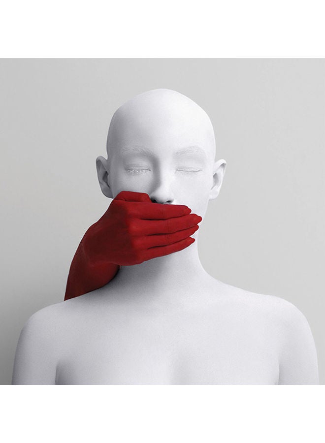 The Woman MDF Wall Art Whtte/Red 30X30cm - Image 1