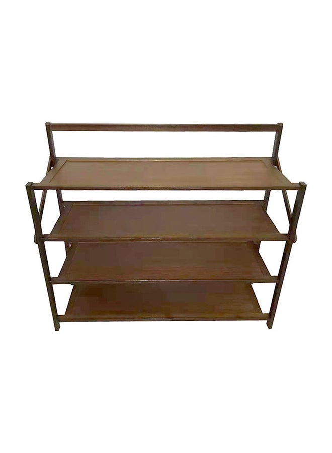 LINGWEI 4-Tier Wooden Shoes Rack Brown - Image 1