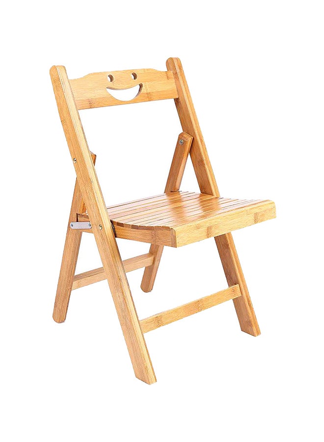 LINGWEI Bamboo Wooden Folding Chair Beige  - Image 1