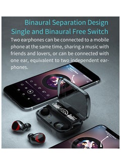 Generic M10 A TWS Earphones Black  - Image 4