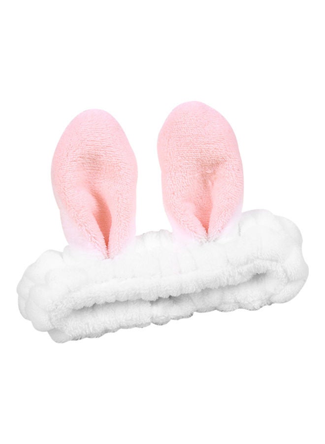 Soft Lovely Elastic Hair Band White/Pink - Image 1