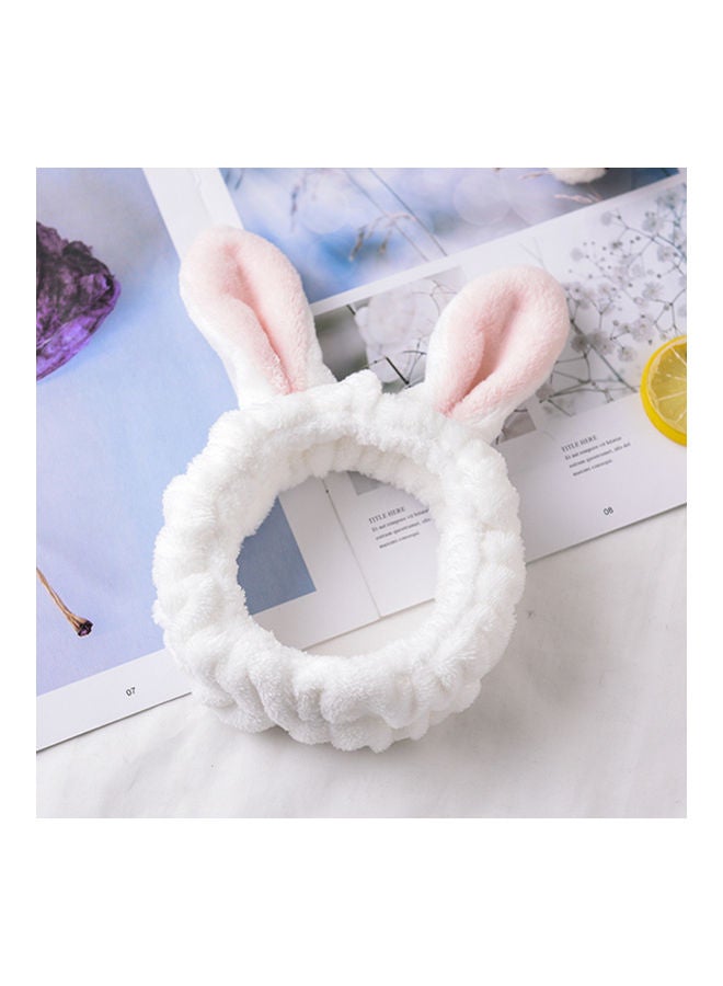 Soft Lovely Elastic Hair Band White/Pink - Image 4