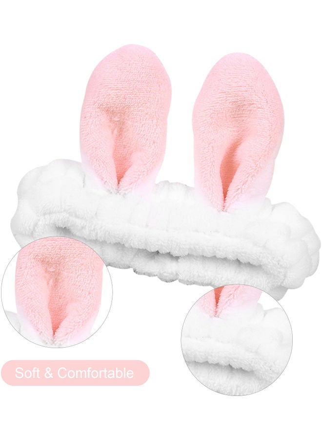 Soft Lovely Elastic Hair Band White/Pink - Image 3