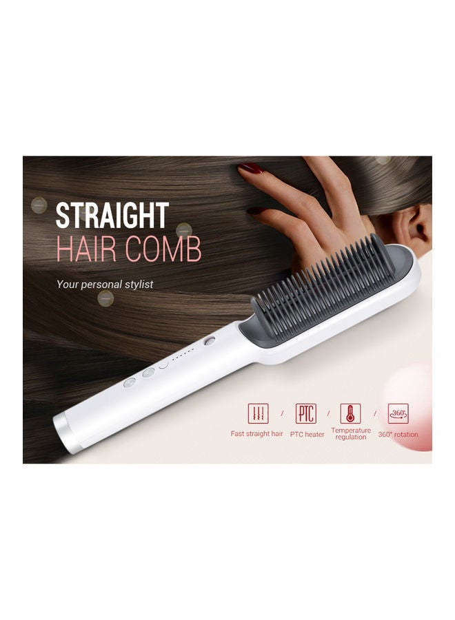 Hair Straightener Brush White - Image 2