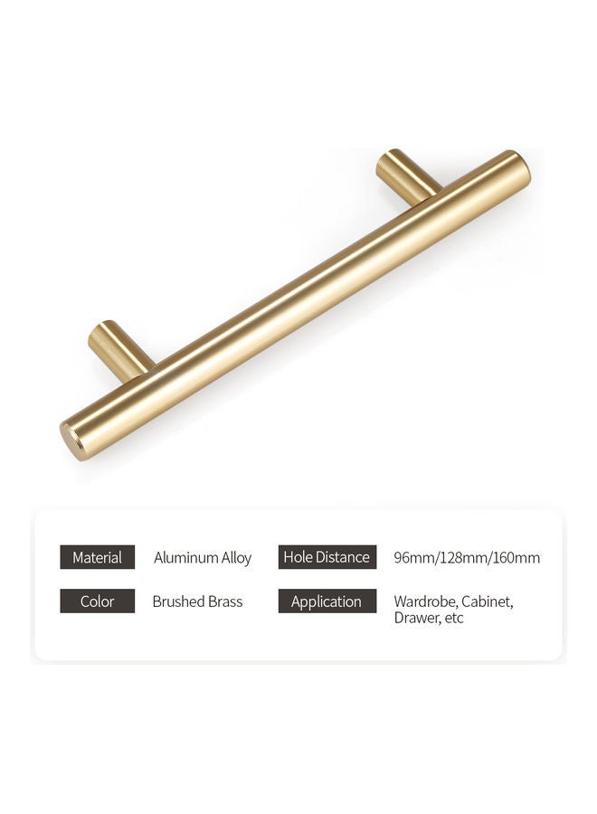 Brushed Brass Cabinet Handle Gold 96mm - Image 4