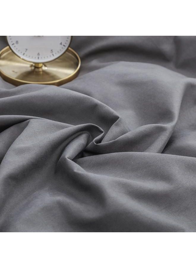 طقم  لحاف وغطاء وسادة ناعم وجيد التهوية مكون من 3 قطع microfiber رمادي 31.00x4.50x25.00سم - Image 5