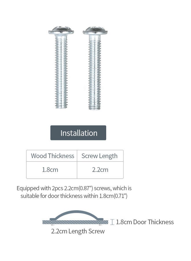 Zinc Alloy Cabinet Handle With 2-Piece Screws Oil Rubbed Bronze - Image 4