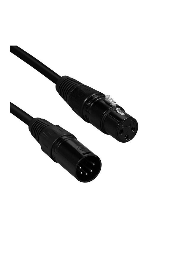 3 Pin Female To 5 Pin Male XLR Cable For Microphone Stage Light Black - Image 4