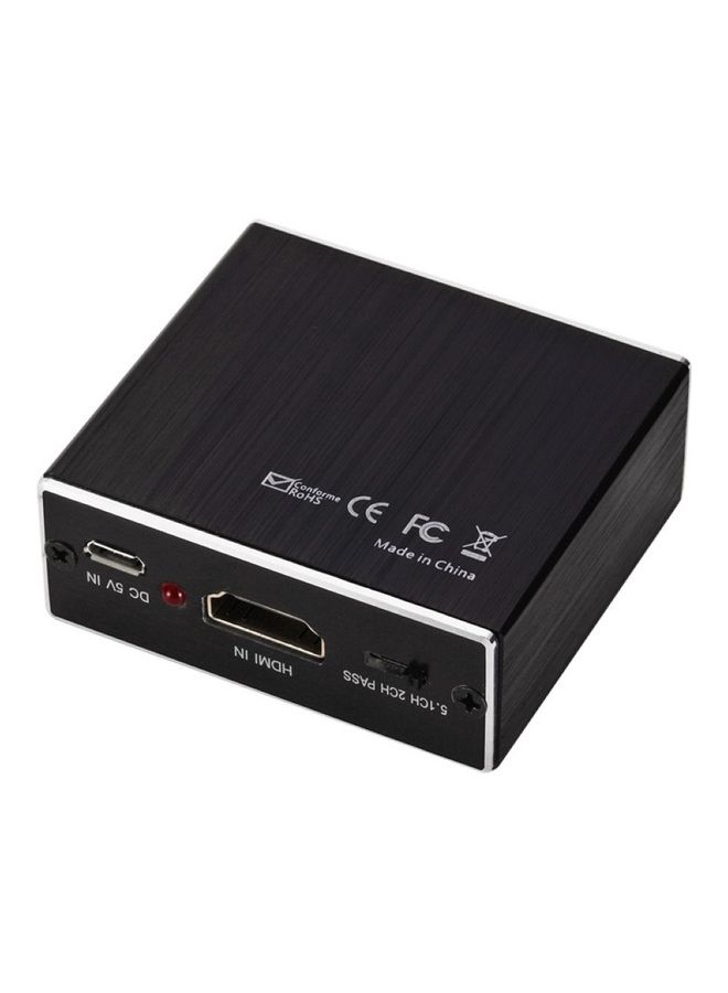 محول صوت من منفذ HDMI بدقة 4K إلى منفذ HDMI بصري SPDIF مقاس 3.5 مم أسود - Image 1