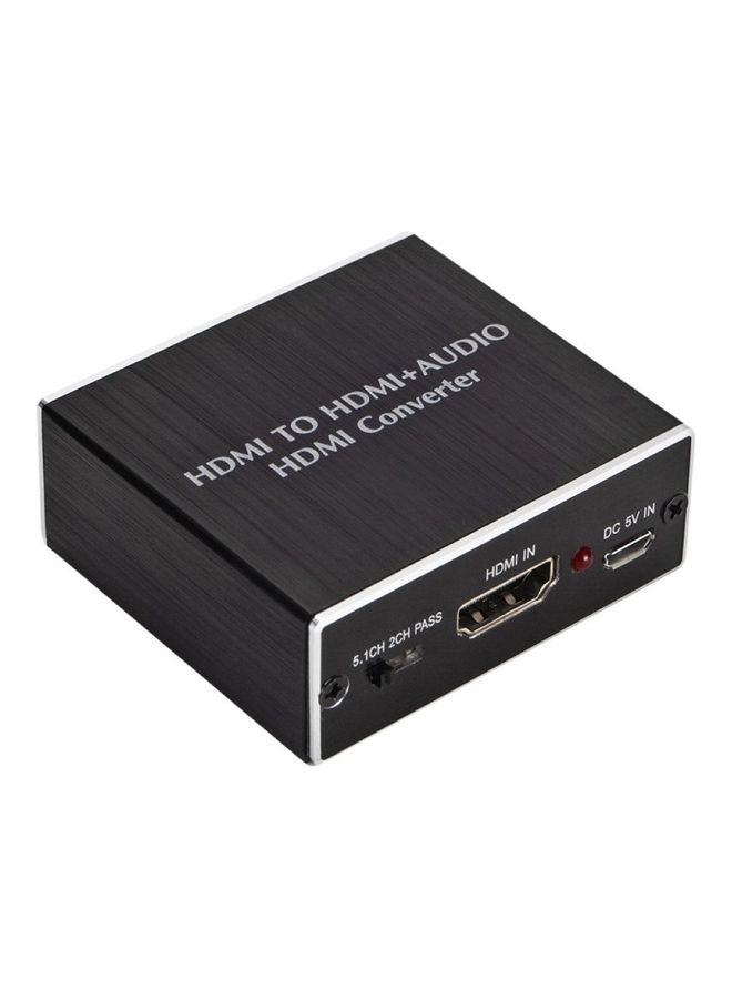 محول صوت من منفذ HDMI بدقة 4K إلى منفذ HDMI بصري SPDIF مقاس 3.5 مم أسود - Image 2