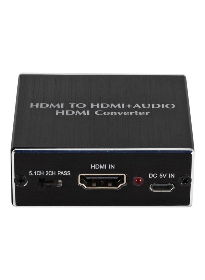 محول صوت من منفذ HDMI بدقة 4K إلى منفذ HDMI بصري SPDIF مقاس 3.5 مم أسود - Image 3