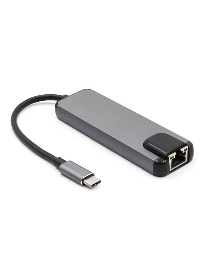 5 In 1 Type C To 4K HDMI USB Charging Hub Adapter Multicolour - Image 5