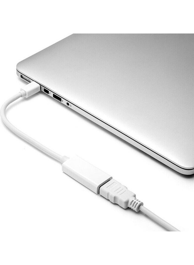 Generic - Thunder-Bolt Mini DisplayPort DP To HDMI Cable Adapter White - Image 1