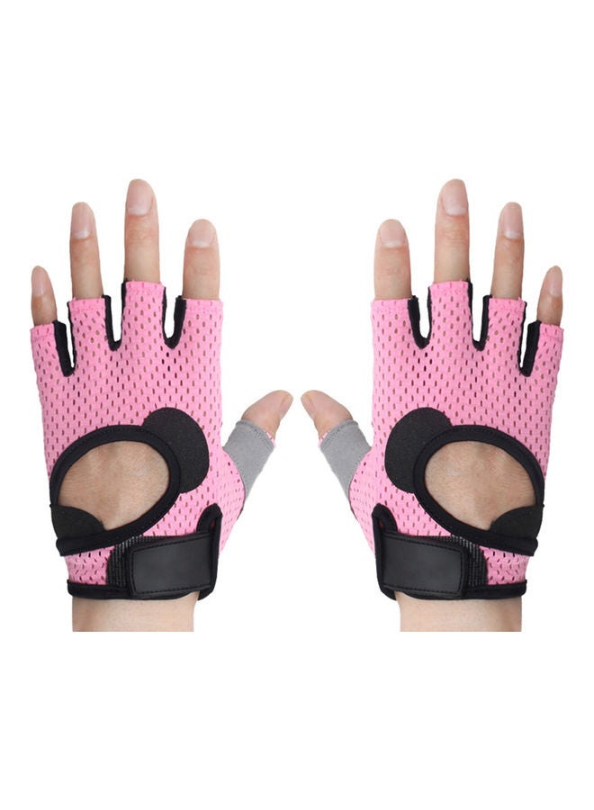 Generic 2-Piece Breathable Anti-Slip Half Finger Gloves 