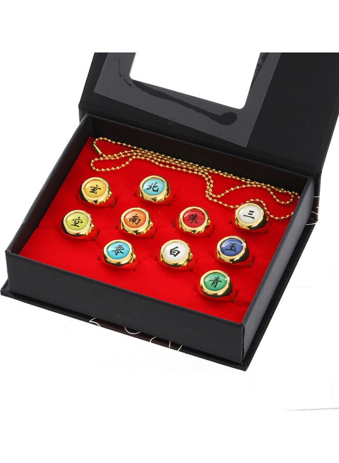 MissTiara 10-Piece Cosplay Dress Up Naruto Ring Set  - Image 1