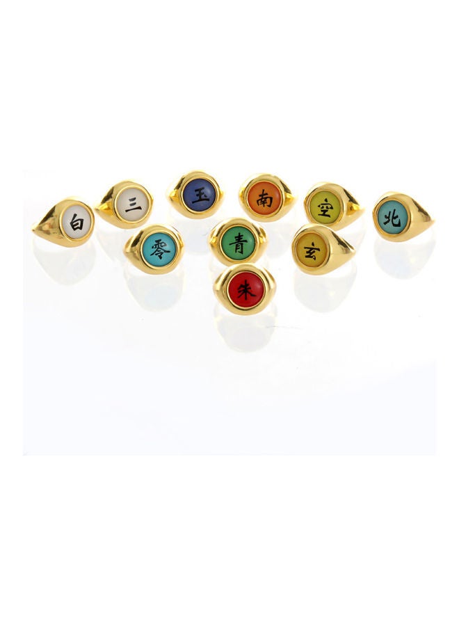 MissTiara 10-Piece Cosplay Dress Up Naruto Ring Set  - Image 2