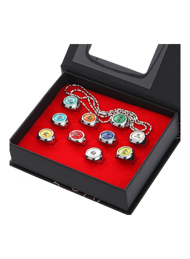 MissTiara 10-Piece Cosplay Dress Up Naruto Ring Set  - Image 1