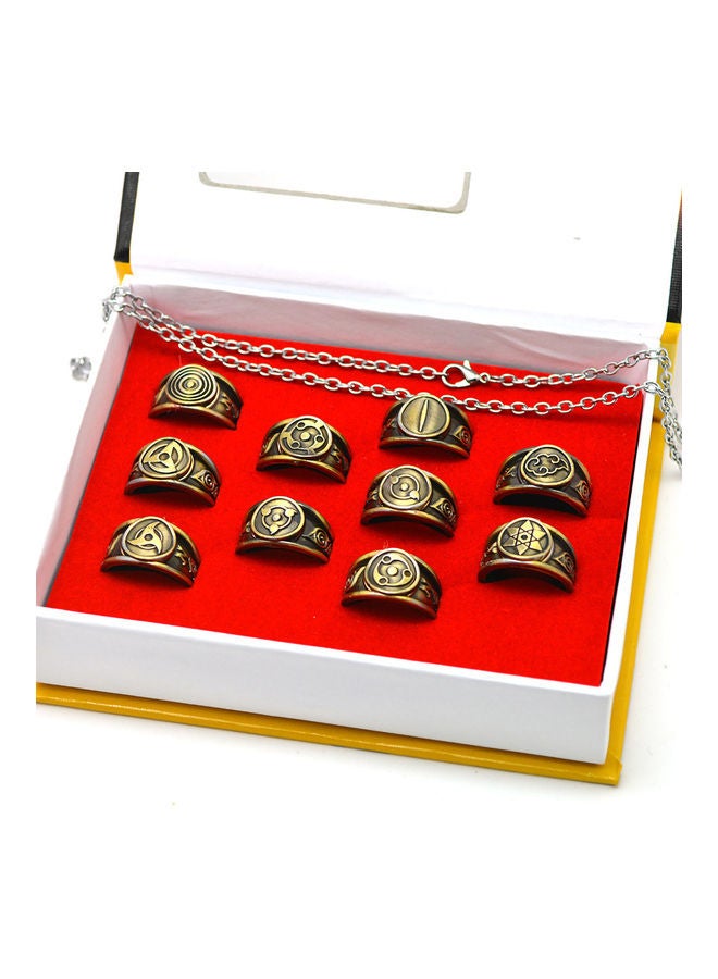 MissTiara 10-Piece Naruto Akatsuki Members Sharingan Rings Set  - Image 2