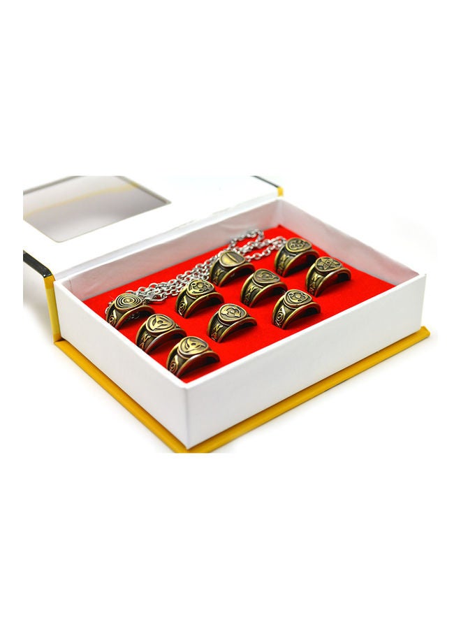 MissTiara 10-Piece Naruto Akatsuki Members Sharingan Rings Set  - Image 3
