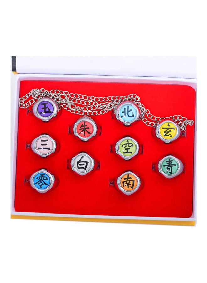 MissTiara 10-Piece Cosplay Dress Up Naruto Ring Set  - Image 1