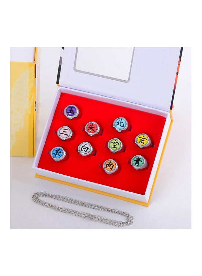MissTiara 10-Piece Cosplay Dress Up Naruto Ring Set  - Image 2