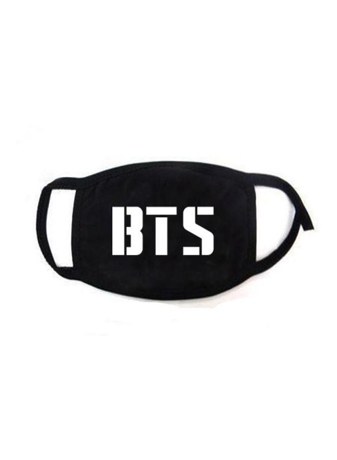 Generic Muffle Mask With Kpop BTS Letter Logo Black/White 