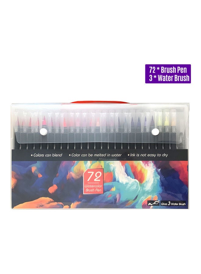 Generic 72-Piece Watercolor Brush Pens Multicolour  - Image 5