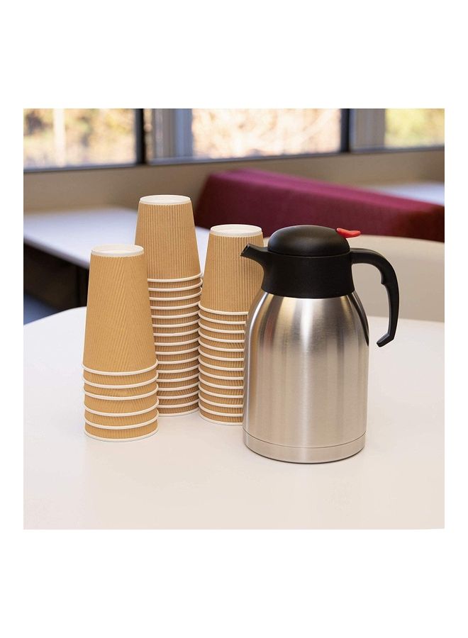 شو وو إبريق قهوة حراري مزود بغطاء أسود/ فضي - Image 4