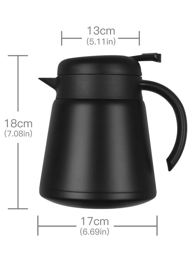 XiuWoo - Thermal Coffee Jug With Lid Black - Image 1