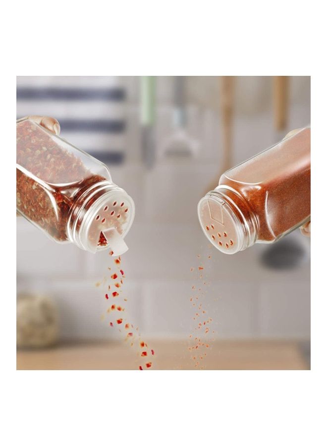 XiuWoo 24-Piece Glass Spice Jar Set Multicolour - Image 4