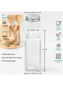 XiuWoo 24-Piece Spice Jar And Accessory Set Multicolour 120ml  - Image 2