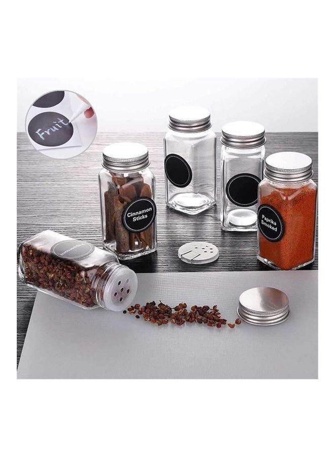 XiuWoo 24-Piece Glass Spice Jar Set Multicolour 10.5x4.3cm  - Image 2