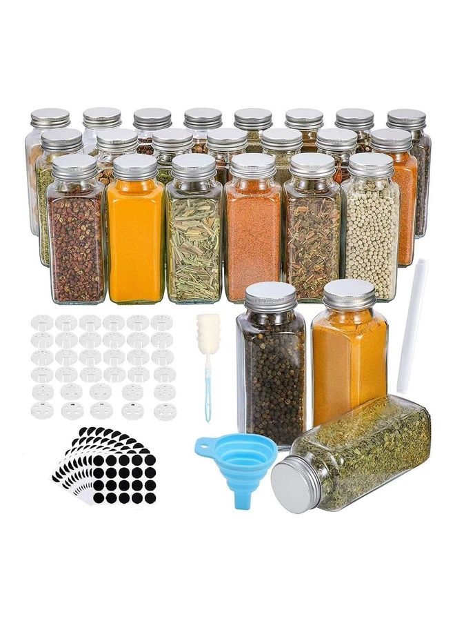 XiuWoo 24-Piece Spice Jar And Accessory Set Multicolour 120ml  - Image 1